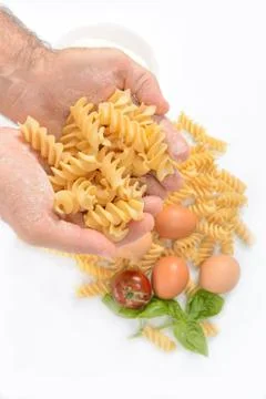 The Cook Prepares the Pasta Stock Photos
