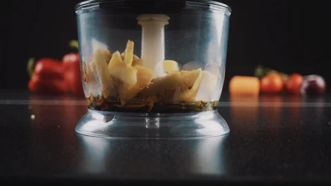 The cook prepares sauce in a blender Stock Footage 89505799