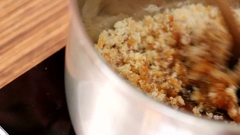 The Cook Prepares Sugar Desert Stock Footage 75589282