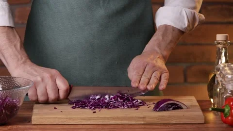 The cook is preparing food. Stock Footage 330807728