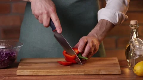 The cook is preparing food. Stock-Footage 330807815