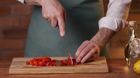 The cook is preparing food. Stock Footage 330807830