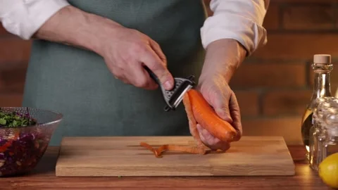 The cook is preparing food. Stock Footage 330807971