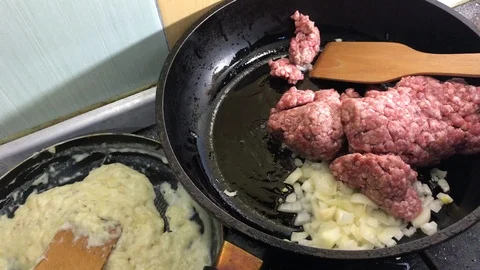Cook preparing lasagna Stock Footage 104826011