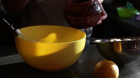 Cook preparing an omelet with mushrooms. Stock Footage 108864875
