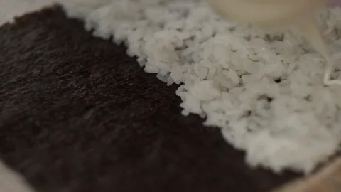 Cook preparing rolls. Cook adds mayonnaise to rolls Stock Footage 106670257