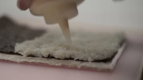 Cook preparing rolls. Cook adds mayonnaise to rolls 2 Video stock 106670421
