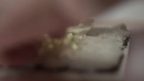 Cook preparing rolls. Puts cabbage as a filling Stock Footage 106670452