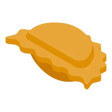 Cook ravioli icon isometric vector. Italy food Stock Illustration