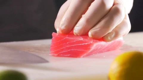 Cook red fish Stock Footage 83346078