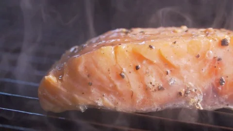 Cook red fish Stock Footage 83346685