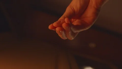 Cook salt dish Stock Footage 117940327