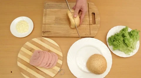 Cook, sandwich timelapse Stock Footage 51565590