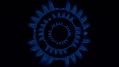 Cook sets fire to the stove burner turning on Stock Footage 103972277