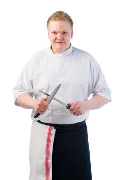 Cook sharpening 写真素材