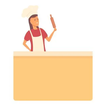 Cook show icon cartoon vector. Online cooking Stock Illustration