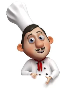 Cook showed to an empty board Stock-Illustration