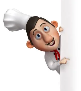 Cook showed to an empty board 스톡 일러스트