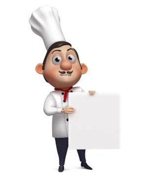 Cook showed empty board Stock-Illustration