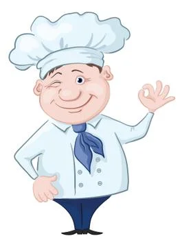 Cook shows OK Stock Illustration