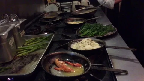 Cook in Slow Motion in Restaurant Video stock 82316206