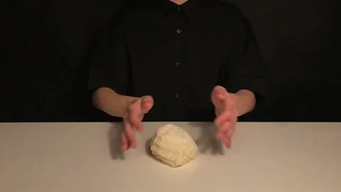 Cook thows dough Slow-Motion Stock Footage 165607113