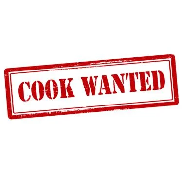 Cook wanted Stock Illustration