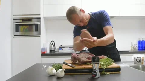 Cook at work Stock Footage 11825000