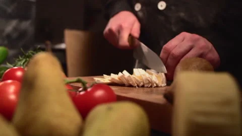 The cook is at work. Video stock 145355656