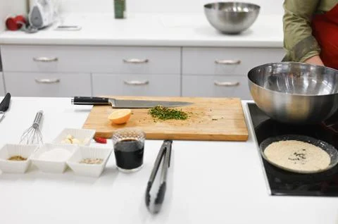 Cook at work in the kitchen. cook in the kitchen. 스톡 사진