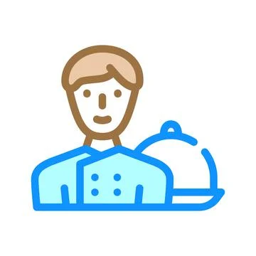 Cook worker color icon vector illustration Stock Illustration