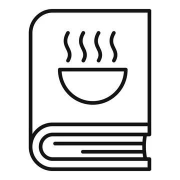 Cookbook icon representing cooking instructions and recipes Stock Illustration