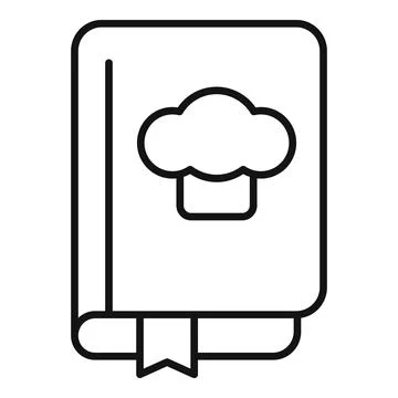 Cookbook icon representing cooking instructions and recipes Stock Illustration