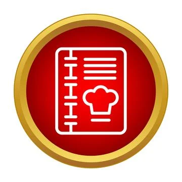 Cookbook recipe menu with chef hat icon Illustrazione stock