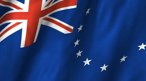 Cooke Islands Waving Flag Stock Footage 12249896