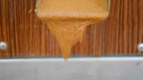 Cooked and crushed sesame Stock Footage 245543093
