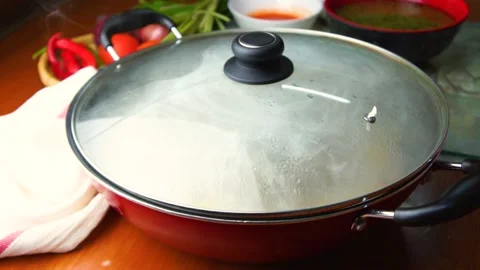 Cooked arab mandi rice in the pan Stock Footage 133620427