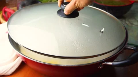 Cooked arab mandi rice in the pan Stock Footage 133620450