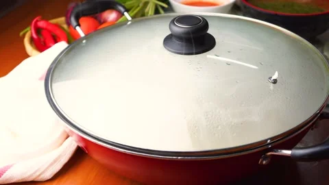 Cooked arab mandi rice in the pan Stock Footage 133620479