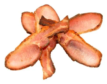 Cooked Bacon Rashers Stock Photos