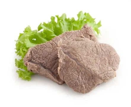 Cooked beef and lettuce Stock Photos