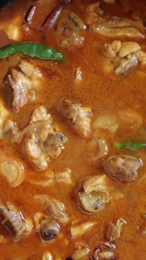 Cooked Bresse chicken meat is the most testier in the world Stock Footage 287685306