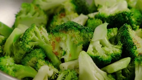 Cooked Broccoli in Bowl at Cooking Location Stock-Footage 341461876