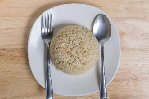 Cooked Brown Rice Stock Photos