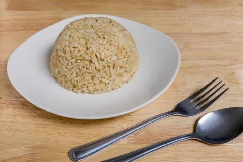 Cooked Brown Rice Stock Photos