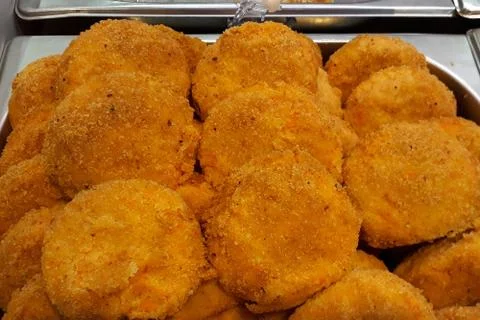 Cooked carrot cutlets Stock Photos