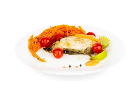 Cooked catfish steak Stock-Fotos