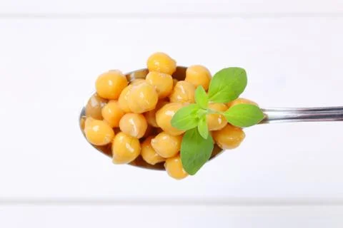 Cooked chick peas Stock Photos