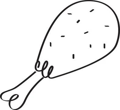 Cooked Chicken Drumstick Illustration 스톡 일러스트