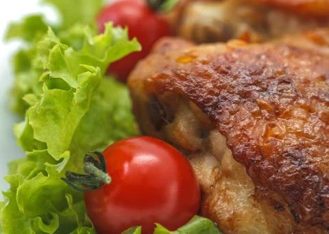 Cooked chicken. Stockfoto's